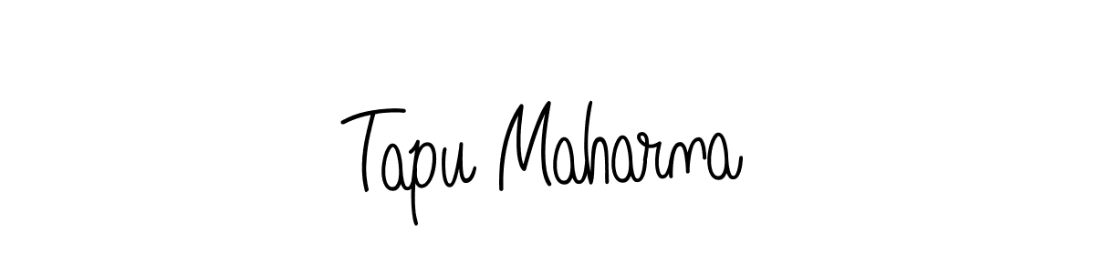 How to make Tapu Maharna name signature. Use Angelique-Rose-font-FFP style for creating short signs online. This is the latest handwritten sign. Tapu Maharna signature style 5 images and pictures png