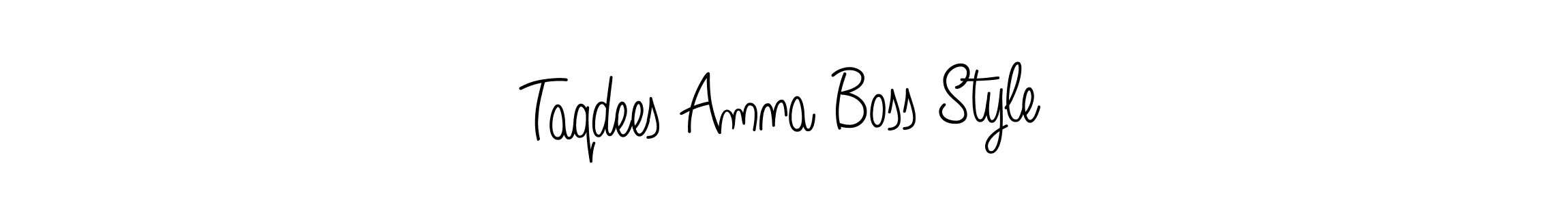 You can use this online signature creator to create a handwritten signature for the name Taqdees Amna Boss Style. This is the best online autograph maker. Taqdees Amna Boss Style signature style 5 images and pictures png