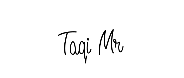 Design your own signature with our free online signature maker. With this signature software, you can create a handwritten (Angelique-Rose-font-FFP) signature for name Taqi Mr. Taqi Mr signature style 5 images and pictures png