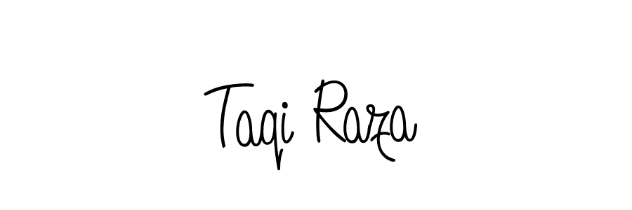 You should practise on your own different ways (Angelique-Rose-font-FFP) to write your name (Taqi Raza) in signature. don't let someone else do it for you. Taqi Raza signature style 5 images and pictures png