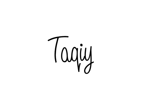 Create a beautiful signature design for name Taqiy. With this signature (Angelique-Rose-font-FFP) fonts, you can make a handwritten signature for free. Taqiy signature style 5 images and pictures png