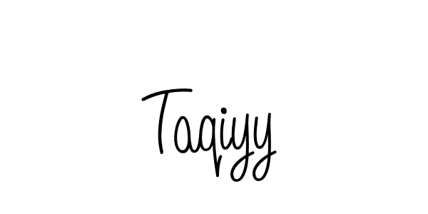 Make a beautiful signature design for name Taqiyy. With this signature (Angelique-Rose-font-FFP) style, you can create a handwritten signature for free. Taqiyy signature style 5 images and pictures png