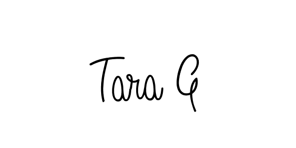 Design your own signature with our free online signature maker. With this signature software, you can create a handwritten (Angelique-Rose-font-FFP) signature for name Tara G. Tara G signature style 5 images and pictures png