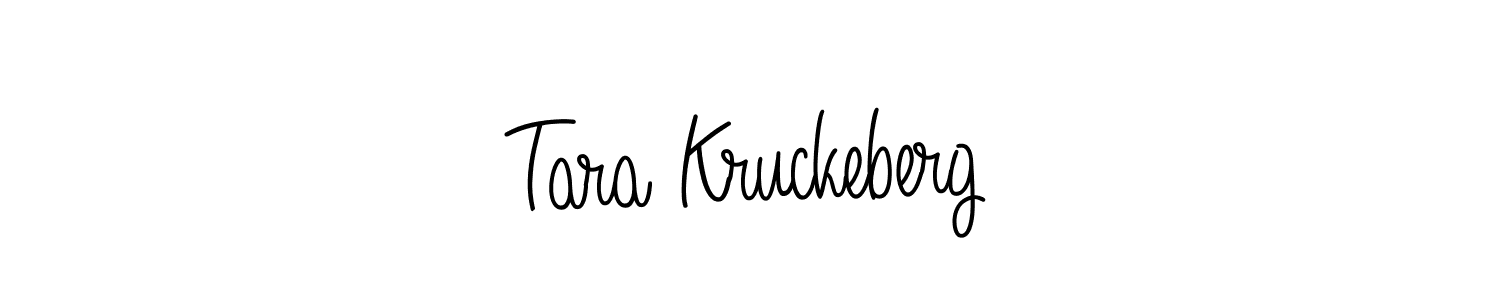 The best way (Angelique-Rose-font-FFP) to make a short signature is to pick only two or three words in your name. The name Tara Kruckeberg include a total of six letters. For converting this name. Tara Kruckeberg signature style 5 images and pictures png