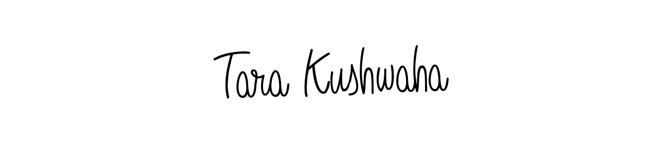 You should practise on your own different ways (Angelique-Rose-font-FFP) to write your name (Tara Kushwaha) in signature. don't let someone else do it for you. Tara Kushwaha signature style 5 images and pictures png
