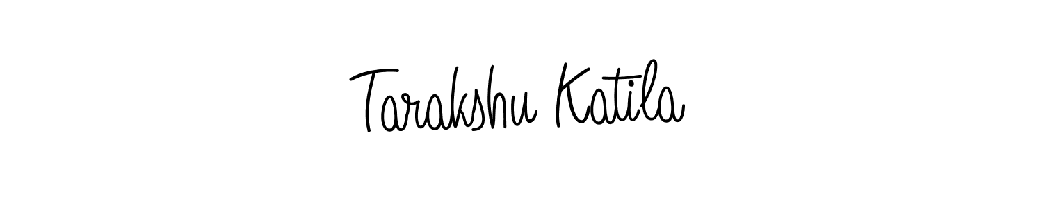 Use a signature maker to create a handwritten signature online. With this signature software, you can design (Angelique-Rose-font-FFP) your own signature for name Tarakshu Katila. Tarakshu Katila signature style 5 images and pictures png