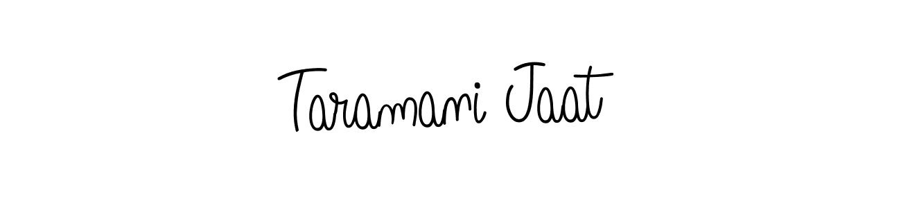 Make a beautiful signature design for name Taramani Jaat. With this signature (Angelique-Rose-font-FFP) style, you can create a handwritten signature for free. Taramani Jaat signature style 5 images and pictures png