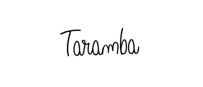 Use a signature maker to create a handwritten signature online. With this signature software, you can design (Angelique-Rose-font-FFP) your own signature for name Taramba. Taramba signature style 5 images and pictures png