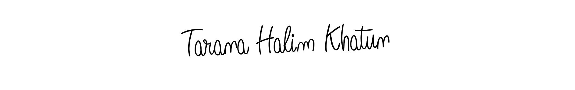 Create a beautiful signature design for name Tarana Halim Khatun. With this signature (Angelique-Rose-font-FFP) fonts, you can make a handwritten signature for free. Tarana Halim Khatun signature style 5 images and pictures png