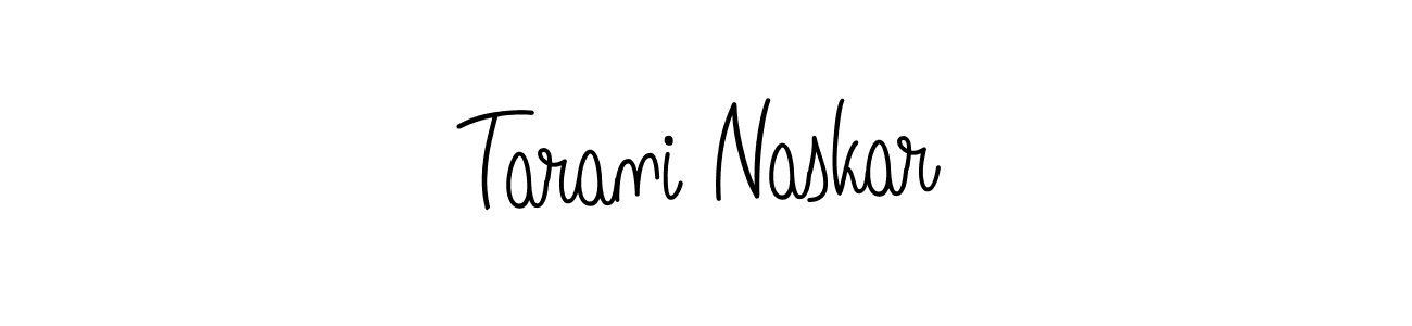 You should practise on your own different ways (Angelique-Rose-font-FFP) to write your name (Tarani Naskar) in signature. don't let someone else do it for you. Tarani Naskar signature style 5 images and pictures png