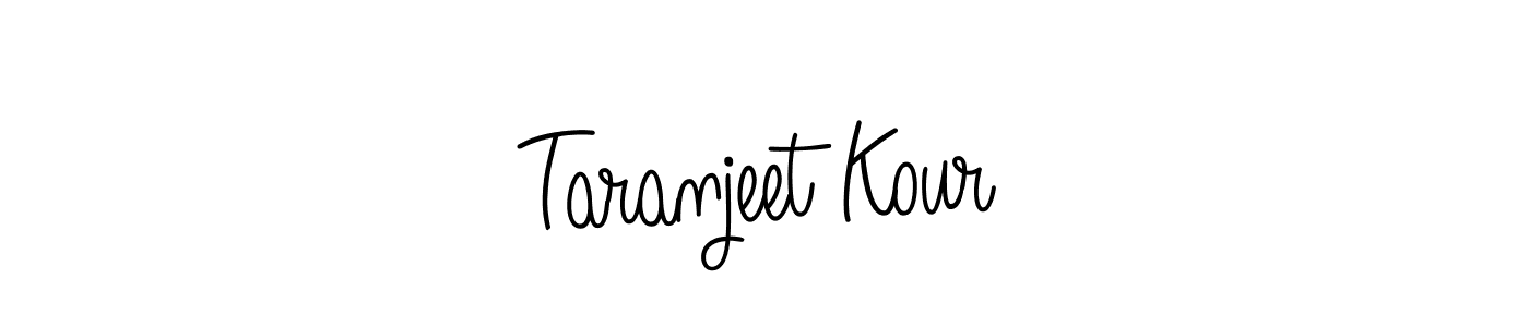 Use a signature maker to create a handwritten signature online. With this signature software, you can design (Angelique-Rose-font-FFP) your own signature for name Taranjeet Kour. Taranjeet Kour signature style 5 images and pictures png