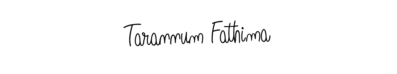 Use a signature maker to create a handwritten signature online. With this signature software, you can design (Angelique-Rose-font-FFP) your own signature for name Tarannum Fathima. Tarannum Fathima signature style 5 images and pictures png