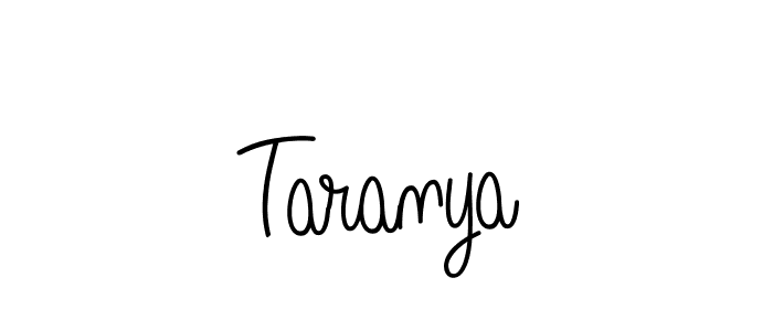 Make a beautiful signature design for name Taranya. With this signature (Angelique-Rose-font-FFP) style, you can create a handwritten signature for free. Taranya signature style 5 images and pictures png