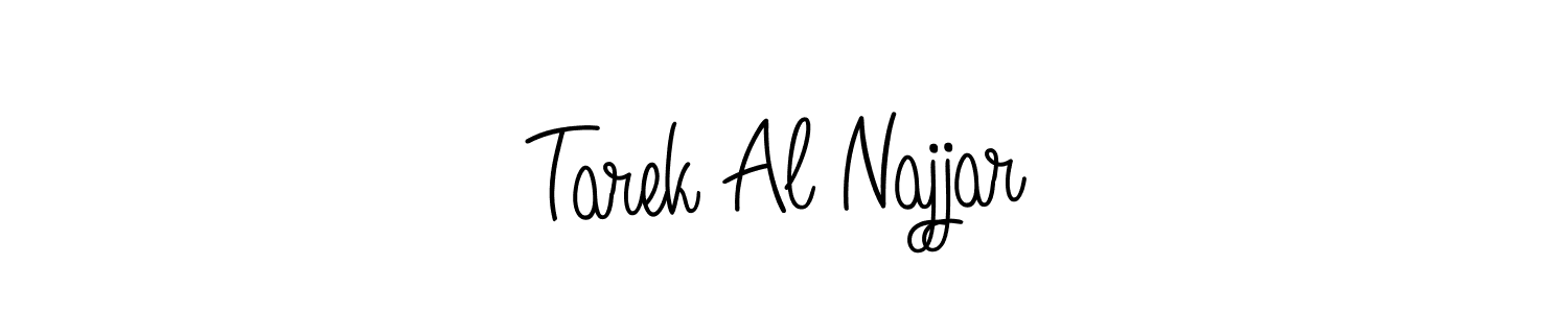 Tarek Al Najjar stylish signature style. Best Handwritten Sign (Angelique-Rose-font-FFP) for my name. Handwritten Signature Collection Ideas for my name Tarek Al Najjar. Tarek Al Najjar signature style 5 images and pictures png