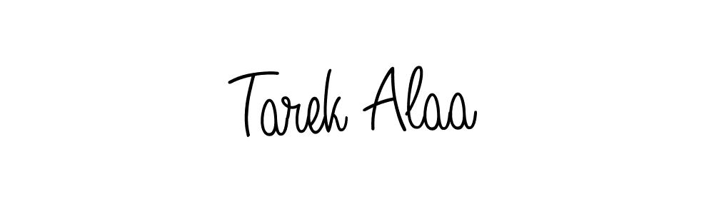 You should practise on your own different ways (Angelique-Rose-font-FFP) to write your name (Tarek Alaa) in signature. don't let someone else do it for you. Tarek Alaa signature style 5 images and pictures png