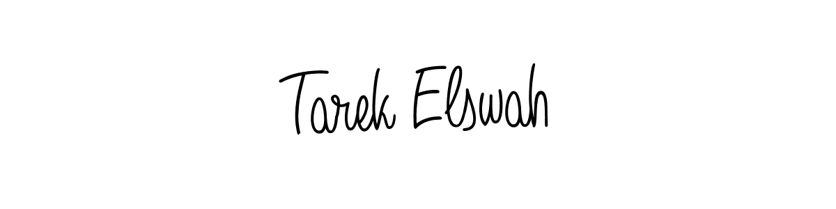 The best way (Angelique-Rose-font-FFP) to make a short signature is to pick only two or three words in your name. The name Tarek Elswah include a total of six letters. For converting this name. Tarek Elswah signature style 5 images and pictures png