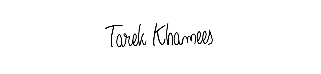 Tarek Khamees stylish signature style. Best Handwritten Sign (Angelique-Rose-font-FFP) for my name. Handwritten Signature Collection Ideas for my name Tarek Khamees. Tarek Khamees signature style 5 images and pictures png