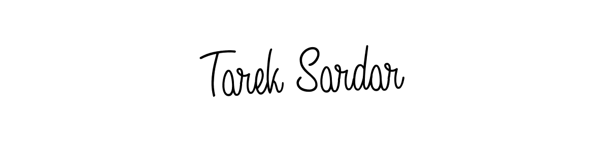 You should practise on your own different ways (Angelique-Rose-font-FFP) to write your name (Tarek Sardar) in signature. don't let someone else do it for you. Tarek Sardar signature style 5 images and pictures png