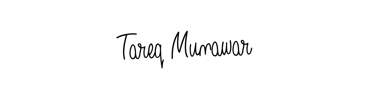 The best way (Angelique-Rose-font-FFP) to make a short signature is to pick only two or three words in your name. The name Tareq Munawar include a total of six letters. For converting this name. Tareq Munawar signature style 5 images and pictures png