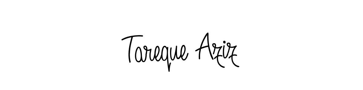 You should practise on your own different ways (Angelique-Rose-font-FFP) to write your name (Tareque Aziz) in signature. don't let someone else do it for you. Tareque Aziz signature style 5 images and pictures png