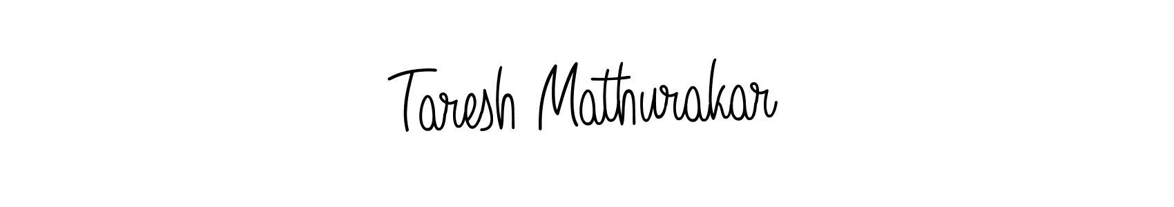 How to make Taresh Mathurakar name signature. Use Angelique-Rose-font-FFP style for creating short signs online. This is the latest handwritten sign. Taresh Mathurakar signature style 5 images and pictures png