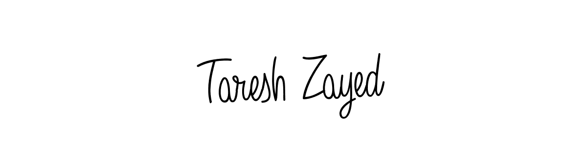You should practise on your own different ways (Angelique-Rose-font-FFP) to write your name (Taresh Zayed) in signature. don't let someone else do it for you. Taresh Zayed signature style 5 images and pictures png
