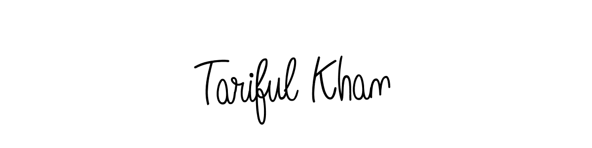 if you are searching for the best signature style for your name Tariful Khan. so please give up your signature search. here we have designed multiple signature styles  using Angelique-Rose-font-FFP. Tariful Khan signature style 5 images and pictures png