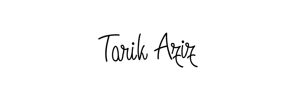 You should practise on your own different ways (Angelique-Rose-font-FFP) to write your name (Tarik Aziz) in signature. don't let someone else do it for you. Tarik Aziz signature style 5 images and pictures png