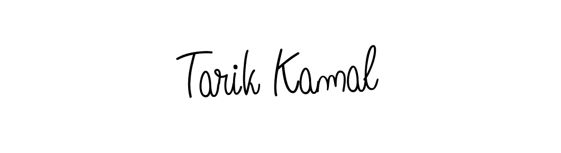 You should practise on your own different ways (Angelique-Rose-font-FFP) to write your name (Tarik Kamal) in signature. don't let someone else do it for you. Tarik Kamal signature style 5 images and pictures png