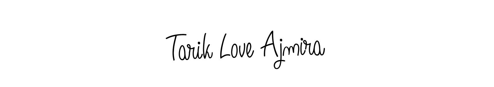 The best way (Angelique-Rose-font-FFP) to make a short signature is to pick only two or three words in your name. The name Tarik Love Ajmira include a total of six letters. For converting this name. Tarik Love Ajmira signature style 5 images and pictures png