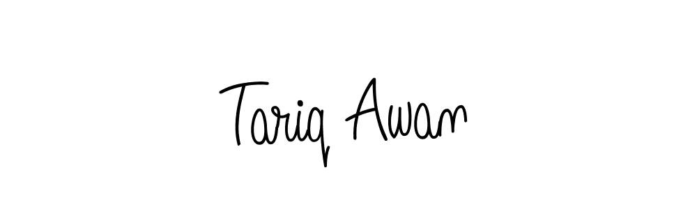 How to make Tariq Awan name signature. Use Angelique-Rose-font-FFP style for creating short signs online. This is the latest handwritten sign. Tariq Awan signature style 5 images and pictures png