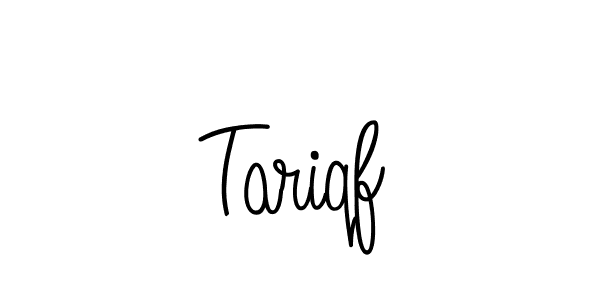 Use a signature maker to create a handwritten signature online. With this signature software, you can design (Angelique-Rose-font-FFP) your own signature for name Tariqf. Tariqf signature style 5 images and pictures png