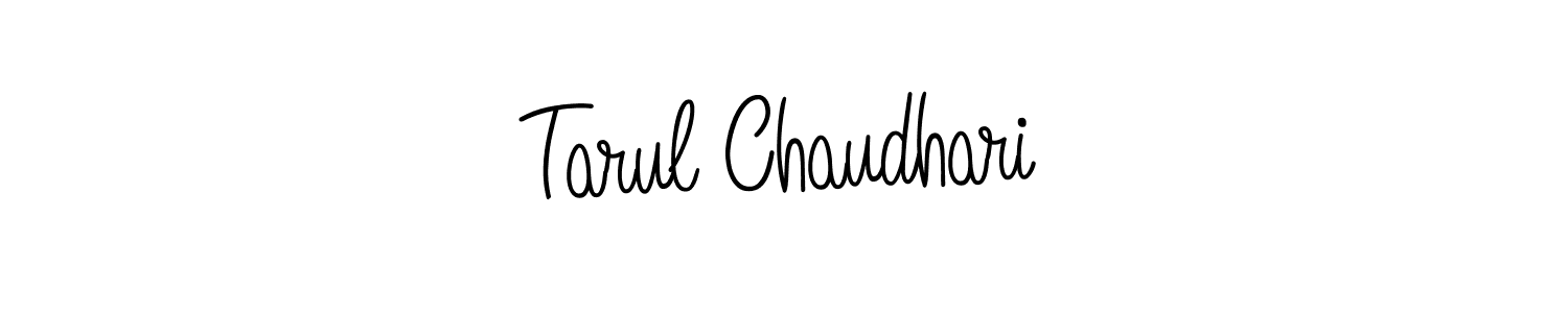 Make a beautiful signature design for name Tarul Chaudhari. With this signature (Angelique-Rose-font-FFP) style, you can create a handwritten signature for free. Tarul Chaudhari signature style 5 images and pictures png