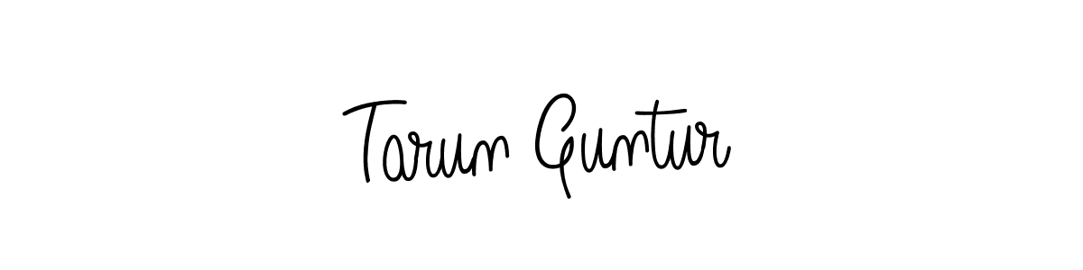You should practise on your own different ways (Angelique-Rose-font-FFP) to write your name (Tarun Guntur) in signature. don't let someone else do it for you. Tarun Guntur signature style 5 images and pictures png