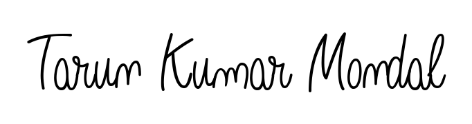 Use a signature maker to create a handwritten signature online. With this signature software, you can design (Angelique-Rose-font-FFP) your own signature for name Tarun Kumar Mondal. Tarun Kumar Mondal signature style 5 images and pictures png