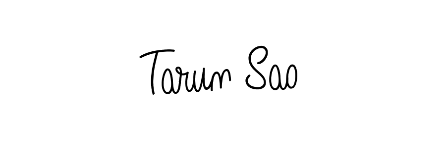 How to make Tarun Sao name signature. Use Angelique-Rose-font-FFP style for creating short signs online. This is the latest handwritten sign. Tarun Sao signature style 5 images and pictures png