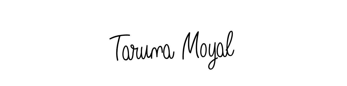 Make a beautiful signature design for name Taruna Moyal. With this signature (Angelique-Rose-font-FFP) style, you can create a handwritten signature for free. Taruna Moyal signature style 5 images and pictures png