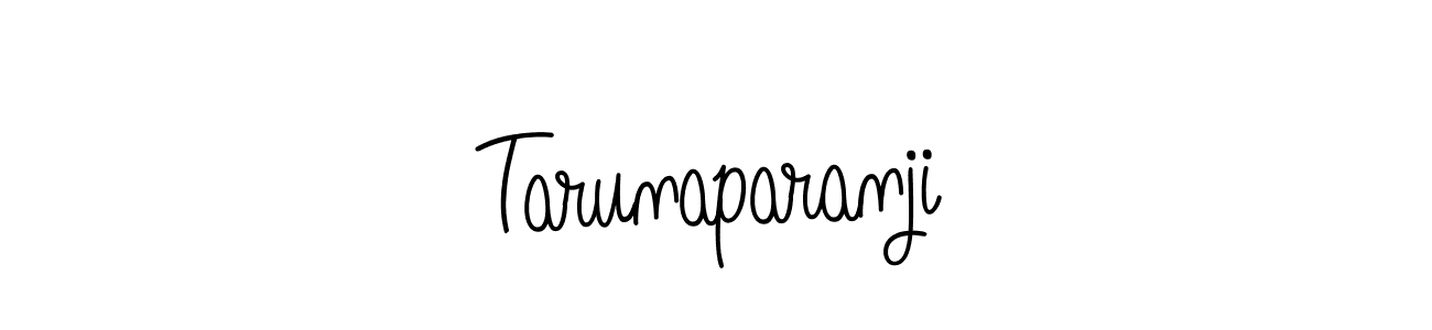 You should practise on your own different ways (Angelique-Rose-font-FFP) to write your name (Tarunaparanji) in signature. don't let someone else do it for you. Tarunaparanji signature style 5 images and pictures png