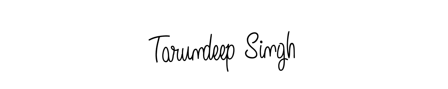 The best way (Angelique-Rose-font-FFP) to make a short signature is to pick only two or three words in your name. The name Tarundeep Singh include a total of six letters. For converting this name. Tarundeep Singh signature style 5 images and pictures png