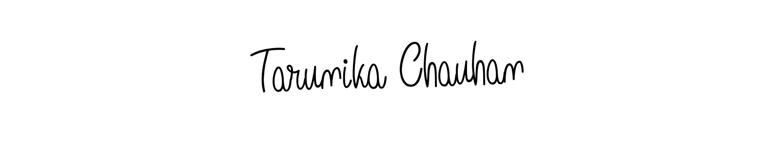 How to make Tarunika Chauhan signature? Angelique-Rose-font-FFP is a professional autograph style. Create handwritten signature for Tarunika Chauhan name. Tarunika Chauhan signature style 5 images and pictures png