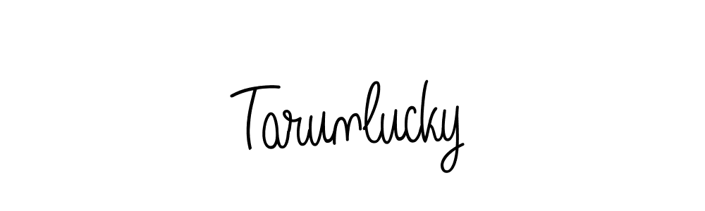 You should practise on your own different ways (Angelique-Rose-font-FFP) to write your name (Tarunlucky) in signature. don't let someone else do it for you. Tarunlucky signature style 5 images and pictures png