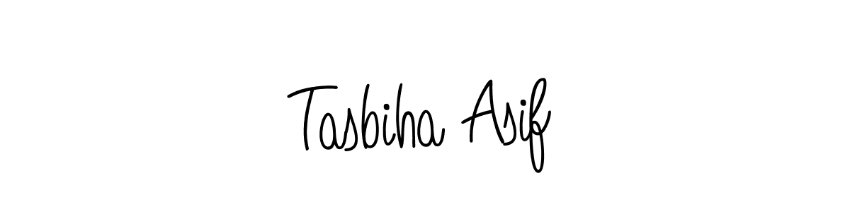 Use a signature maker to create a handwritten signature online. With this signature software, you can design (Angelique-Rose-font-FFP) your own signature for name Tasbiha Asif. Tasbiha Asif signature style 5 images and pictures png