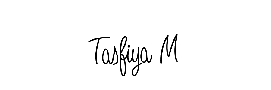 if you are searching for the best signature style for your name Tasfiya M. so please give up your signature search. here we have designed multiple signature styles  using Angelique-Rose-font-FFP. Tasfiya M signature style 5 images and pictures png