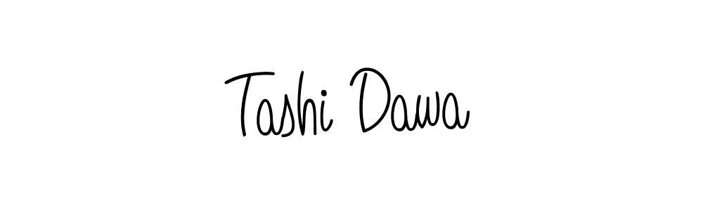 Make a beautiful signature design for name Tashi Dawa. With this signature (Angelique-Rose-font-FFP) style, you can create a handwritten signature for free. Tashi Dawa signature style 5 images and pictures png