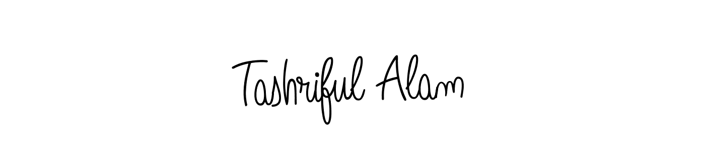 You should practise on your own different ways (Angelique-Rose-font-FFP) to write your name (Tashriful Alam) in signature. don't let someone else do it for you. Tashriful Alam signature style 5 images and pictures png