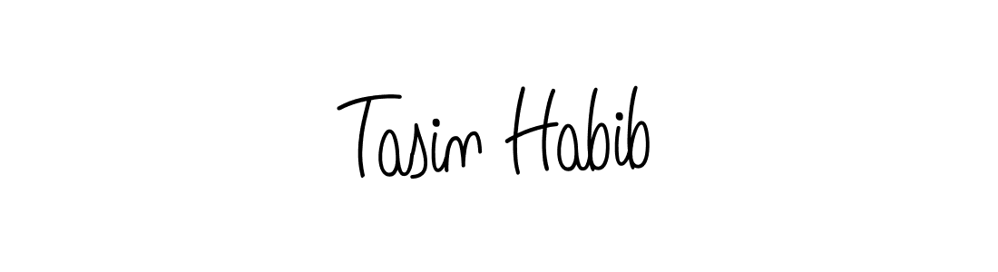 Use a signature maker to create a handwritten signature online. With this signature software, you can design (Angelique-Rose-font-FFP) your own signature for name Tasin Habib. Tasin Habib signature style 5 images and pictures png