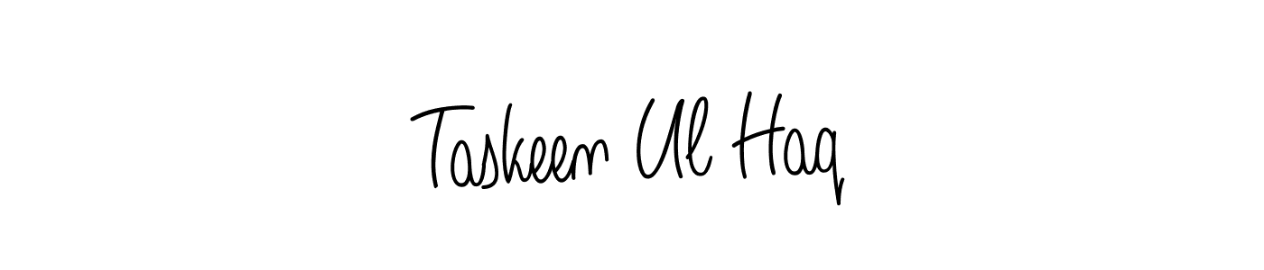 This is the best signature style for the Taskeen Ul Haq name. Also you like these signature font (Angelique-Rose-font-FFP). Mix name signature. Taskeen Ul Haq signature style 5 images and pictures png