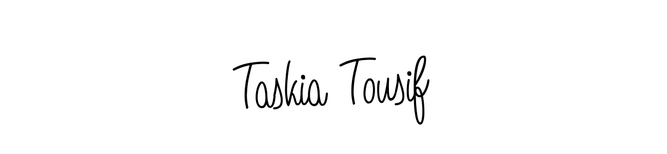 Create a beautiful signature design for name Taskia Tousif. With this signature (Angelique-Rose-font-FFP) fonts, you can make a handwritten signature for free. Taskia Tousif signature style 5 images and pictures png