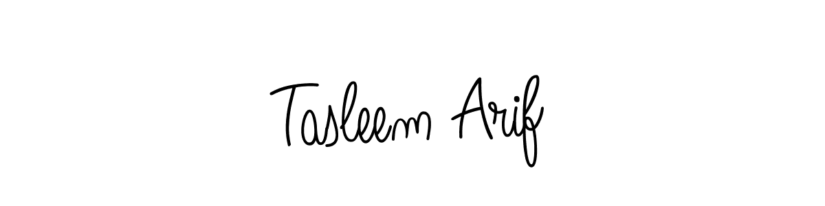 Tasleem Arif stylish signature style. Best Handwritten Sign (Angelique-Rose-font-FFP) for my name. Handwritten Signature Collection Ideas for my name Tasleem Arif. Tasleem Arif signature style 5 images and pictures png