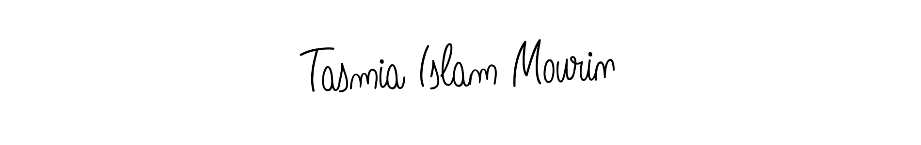 The best way (Angelique-Rose-font-FFP) to make a short signature is to pick only two or three words in your name. The name Tasmia Islam Mourin include a total of six letters. For converting this name. Tasmia Islam Mourin signature style 5 images and pictures png